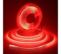 ALITOVE Striscia LED COB da 24 V, 10 m, colore rosso, 320 LED/M, non impermeabile, IP30, larghezza 8 mm, per illuminazione interna fai da te (senza alimentatore di rete e dimmer)