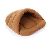Aliuciku Inverno Caldo Pantofole Stile Letto per Cani Cuccia per Cani Adorabile Morbido Adatto Gatto Cane Letto Casa per Animali Domestici Cuscino (Color : Marrone, Size : S)