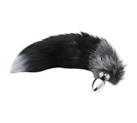 Alive Piacere Anale - plug anale medio con coda di volpe (argento)