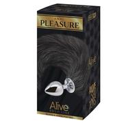 Alive Black & White Fox Tail Plug anali Nero 8 cm
