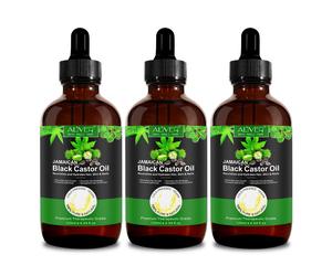 ALIVER Olio di ricino per la Cura di capelli e pelle 3x120 ml Maschera