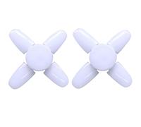 ALIVIM 2 Pezzi Forma del ventilatore E27 220V 28W LED Lampadina Pieghevole Luce Casa Lampada da soffitto Magazzino Garage Bianco Caldo,Warm white