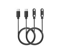 Aliwisdom Confezione da 2 caricabatterie universali per smart watch, accessori per orologi, 60 cm, USB-C a 2 pin, cavo di ricarica magnetico da 4 mm, compatibile con tutti gli smartwatch a 2 pin da