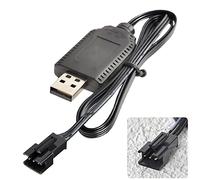 Aliwisdom - USB Cavo Caricatore Caricabatterie RC universale con connettore a spina SM-3P per 2S batteria LiPo da 7,4V Compatibile RC Car/Auto/Aereo/Drone/Barca RC e altri giocattoli telecomandati