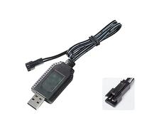 Aliwisdom - USB Cavo Caricatore Caricabatterie RC universale con spina SM-2P Plug per 2S batteria LiPo da 7,4V Compatibile RC Car/Auto/Aereo/Drone/Barca RC e altri giocattoli telecomandati