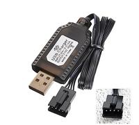 Aliwisdom - USB Cavo Caricatore Caricabatterie RC universale con spina SM-4P Plug per 2S batteria LiPo da 7,4V Compatibile RC Car/Auto/Aereo/Drone/Barca RC e altri giocattoli telecomandati