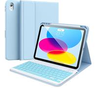 ALIWLHOF Custodia per iPad di 11a/10a generazione con tastiera - Custodia con tastiera per iPad di 11a/10a generazione, tastiera Bluetooth retroilluminata rimovibile per iPad di 11a generazione (A16