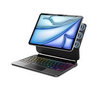 ALIWLHOF Custodia per tastiera per iPad Air 13" (M3 2025/M2, 2024), iPad Pro da 12,9" (3/4/5/6a generazione), tastiera magnetica retroilluminata con trackpad multi-touch, supporto a sbalzo