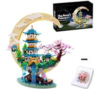 Alizdd Chinese Moon Palace Micro Building Blocks Set (4288 PCS), Cherry Blossom Bonsai Tree Building Set per Adulti Adolescenti, Mini Casa sull'Albero Giapponese Sakura Architettura Modello Mattoni