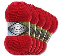 Alize 100 g di lana Burcum Klasik (rosso 106)