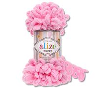 Alize 100 g Puffy lana in 62 colori assortiti per lavoro a maglia e uncinetto senza attrezzi (185 | Rosa)