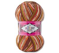 Alize 100 g Superwash Comfort - lana per calze, 33 colori a scelta, unicolore/multicolore (7709)