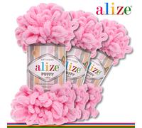 Alize 3 x 100 G Puffy Ciniglia Filo Lana Lavoro a Maglia Particolarità 76 Colori