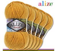 Alize 5 x 100 G Burcum Klasik Classico Lana 100% Acrilico Uncinetto Maglia 39