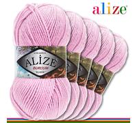 Alize 5 x 100 G Burcum Klasik Classico Lana 100% Acrilico Uncinetto Maglia 39