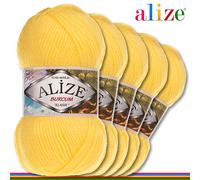 Alize 5 x 100 G Burcum Klasik Classico Lana 100% Acrilico Uncinetto Maglia 39