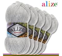 Alize 5 x 100 G Burcum Klasik Classico Lana 100% Acrilico Uncinetto Maglia 39