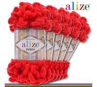 Alize 5 x 100 G Puffy Ciniglia Filo Lana Lavoro a Maglia Particolarità 76 Colori