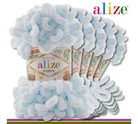Alize 5 x 100 G Puffy Ciniglia Filo Lana Lavoro a Maglia Particolarità 76 Colori