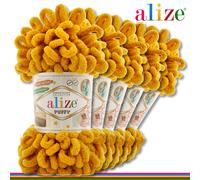 Alize 5 x 100 G Puffy Ciniglia Filo Lana Lavoro a Maglia Particolarità 76 Colori