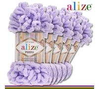 Alize 5 x 100 G Puffy Ciniglia Filo Lana Lavoro a Maglia Particolarità 76 Colori