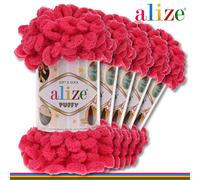 Alize 5 x 100 G Puffy Ciniglia Filo Lana Lavoro a Maglia Particolarità 76 Colori