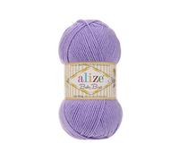 Alize Baby Best Soft Filato per neonati, filato pettinato 90% acrilico anti-pilling 10% bambù, lotto di 4. Ogni matassa 3,5 once (100 g) 262 iarde (240 m) (43 - lavanda)