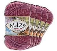 Alize “Burcum Batik” (1895) - 5 gomitoli di lana da 100 g, 100% acrilico, 29 colori sfumati, accessori per lavori a maglia