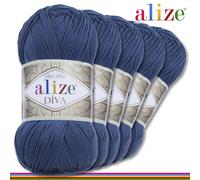 Alize Diva Lace Garn 5 x 100 g Filato Effetto Seta 350 m Acrilico 64 Colori