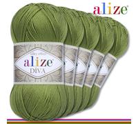Alize Diva Lace Garn 5 x 100 g Filato Effetto Seta 350 m Acrilico 64 Colori