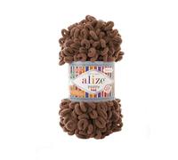 Alize - Gomitolo di lana morbida in 100% micropoliestere, 100 g, 14,5 m, 397 marrone, 3 gomitoli