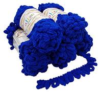 Alize Puffy, 5 gomitoli di lana da 100 g, 500 g, per lavoro a maglia senza ago Royal Blau 141.