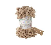 Alize Puffy Baby Big Loop, 3 gomitoli, 100% lana morbida in micropoliestere, 100 g, 9 m, colore beige 262