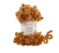 Alize Puffy Baby Big Loop, 5 gomitoli, 100% lana morbida in micropoliestere, 100 g, 9 m, rame 775