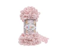 Alize Puffy Baby Big Loop - 5 gomitoli di lana morbida in 100% micropoliestere per gomitolo, 100 g, 9 m, 161 polvere