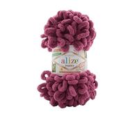 Alize Puffy Baby Big Loop - 5 gomitoli di lana morbida in 100% micropoliestere per gomitolo, 100 g, 9 m, colore: rosa deserto 974