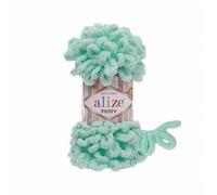 Alize Puffy Baby Big Loop Blanket Yarn 100% Micropoliestere Soft Wool Ogni gomitolo 100 g 9 m - 19 Light Turquıise - 5 gomitoli