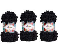 Alize Puffy - Gomitolo di filato fine per neonati, 3 skn, 300 g, 100% micropoliestere, filato morbido lavorato a mano, super grosso (60)
