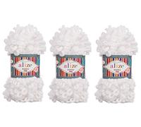 Alize Puffy - Gomitolo di filato fine per neonati, 3 skn, 300 g, 100% micropoliestere, filato morbido per lavori a maglia, filato super grosso (55)