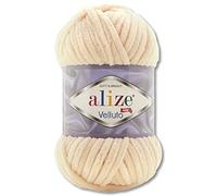 Alize Velluto - Gomitolo di lana da 100 g, in 30 colori, 310, colore miele
