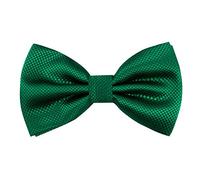 Alizeal Uomo tinta unita Cravatte a farfalla in poliestere Pre Tied Wedding Bow Tie, verde scuro