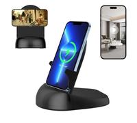 Alkaenum Videocamera di sicurezza WiFi wireless per telefono, videocamera di sicurezza attivata dal movimento, HD1080P (obiettivo girevole) con angolo di visione di 250°, camaras espias ocultas per la