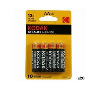 Alkaline Batteries Kodak LR06 4 Pieces (20 Units)