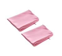 Alkamto 2 federe per cuscino da viaggio, 35 x 30 x 10/8 cm, in cotone, lavabile, traspiranti, ergonomiche morbide, per cuscini (rosa)