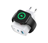 Alkaya Caricatore multiplo 3 in 1 USB C Aund A, caricatore magnetico per Apple Watch, adattatore universale, 22 W USB C + 18 W USB A, compatibile con iPhone Android, ideale per casa e ufficio