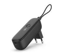 Alkaya Powerbank 2 in 1, 5000 mAh, con spina da parete EU pieghevole, ricarica super rapida USB-C da 22 W, indicatore percentuale LED, solo 157 g, batteria esterna portatile sottile per ufficio