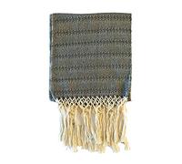Scialle Rebozo messicano in cotone fatto a mano, nero, Large