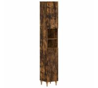 Alkmaar - Set di mobili da bagno, 3 pezzi, in legno di ingegneria | Ante reversibili, design sottile salvaspazio aperto, ripiano chiuso, fissaggio a parete richiesto, lavabo non incluso