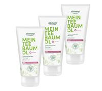 alkmene 3 x olio di tea tree gel detergente per pelli impure, 150 ml, riduzione dei brufoli, confermata al 100%, detergente profondo, anti brufoli, vegano