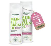 alkmene Il mio olio di tea tree shampoo antiforfora, 2 x 200 ml, meno forforfora in 2 settimane, shampoo contro forfora e prurito del cuoio capelluto, shampoo anti-forforfora per capelli, con olio